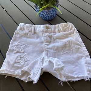 Girls white gap jean shorts